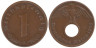  Германия - Третий рейх. 1 рейхспфенниг 1938 год. (A) 