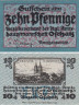  Бона. Германия. Ошац 10 пфеннигов 1919 год. Нотгельд. (XF) 
