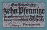  Бона. Германия. Ошац 10 пфеннигов 1919 год. Нотгельд. (XF) 