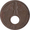  Германия - Третий рейх. 1 рейхспфенниг 1939 год. (B) 