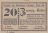  Бона. Австрия. Пюрбах 20 геллеров 1920 год (3-я редакция). Нотгельд. (VF) 