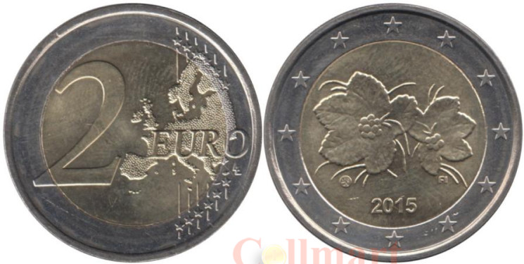  Финляндия. 2 евро 2015 год. Морошка. 