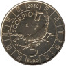  Сан-Марино. 5 евро 2020 год. Скорпион. (Знаки зодиака) 