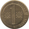  Финляндия. 1 марка 1993 год. Герб. (алюминиевая бронза) 