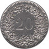  Швейцария. 20 раппенов 1983 год. 