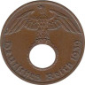 Германия - Третий рейх. 1 рейхспфенниг 1939 год. (A) 