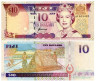  Бона. Фиджи 10 долларов 1996 год. Елизавета II. 
