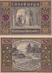 Бона. Германия. Люнебург 50 пфеннигов 1921 год (вариант 3). Нотгельд. (XF)