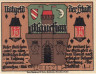  Бона. Германия. Глаухау 75 пфеннигов 1921 год. Пивная военная серия (Май, Вар. 2). Нотгельд. (XF) 