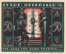  Бона. Германия. Остерфельд 50 пфеннигов 1921 год. Сказание о замке Вондерн. Вар. 6 (рыцари у ворот). Нотгельд. (XF) 