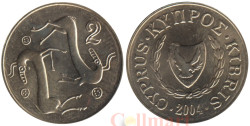 Кипр. 2 цента 2004 год. Козы.