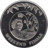  Фолклендские острова. 50 пенсов 2002 год. 50 лет правлению Королевы Елизаветы II, Елизавета и фейерверк. 