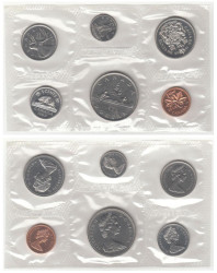 Канада. Набор монет 1968 год. Официальный годовой набор. (6 штук)