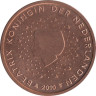  Нидерланды. 2 евроцента 2010 год. Портрет королевы Беатрикс в профиль. 