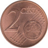  Нидерланды. 2 евроцента 2010 год. Портрет королевы Беатрикс в профиль. 