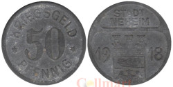 Германия. Нехайм. 50 пфеннигов 1918 год. Нотгельд.