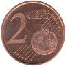  Финляндия. 2 евроцента 2008 год. Геральдический лев. 