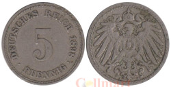 Германская империя. 5 пфеннигов 1898 год. (A)