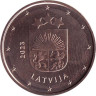  Латвия. 5 евроцентов 2023 год. 