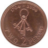  Гибралтар. 2 пенса 2004 год. 300 лет захвату Гибралтара. 