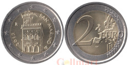 Сан-Марино. 2 евро 2013 год. Дворец Правительства.