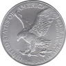  США. 1 доллар 2025 год. Шагающая Свобода. Орел с дубовой веткой. (W) 