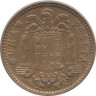  Испания. 1 песета 1953 год. Франсиско Франко. (56 внутри звезды) 