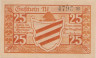  Бона. Германия. Хойм 25 пфеннигов 1921 год. Пашня. Нотгельд. (XF) 