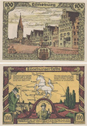 Бона. Германия. Зольтау 100 пфеннигов 1921 год. Люнебург. Нотгельд. (XF)