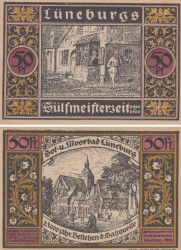 Бона. Германия. Люнебург 50 пфеннигов 1921 год (вариант 4). Нотгельд. (XF)