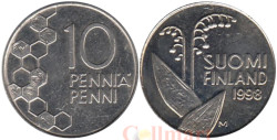 Финляндия. 10 пенни 1998 год. Ландыш.