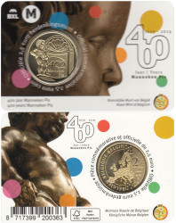 Бельгия. 2,5 евро 2019 год. 400 лет статуе "Писающий мальчик". (в открытке c надписью на нидерландском языке - Belgiё)