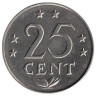  Нидерландские Антильские острова. 25 центов 1979 год. Герб. 