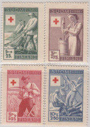 Набор марок. Финляндия. Красный Крест - 1946. 4 марки.