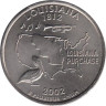  США. 25 центов 2002 год. Квотер штата Луизиана. (D) 