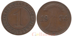 Веймарская республика. 1 рейхспфенниг 1934 год. (D)