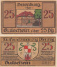  Бона. Германия. Деренбург 25 пфеннигов 1920 год. Нотгельд. (VF) 