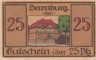  Бона. Германия. Деренбург 25 пфеннигов 1920 год. Нотгельд. (VF) 