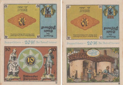 Бона. Германия. Пёснек 10+10 пфеннигов 1921 год. Нотгельд. (VF)