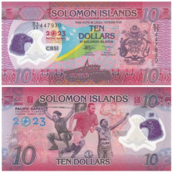 Бона. Соломоновы острова 10 долларов 2023 год. 17-е Тихоокеанские игры. (Пресс)