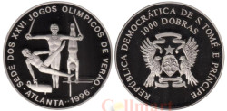 Сан-Томе и Принсипи. 1000 добр 1996 год. XXVI летние Олимпийские игры 1996 года в Атланте - Гимнастика.