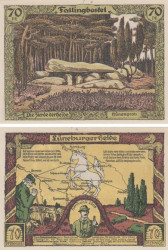 Бона. Германия. Зольтау 70 пфеннигов 1921 год. Бад-Фаллингбостель. Нотгельд. (XF)