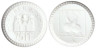  Германия. Грюнберг. 75 пфеннигов 1922 год. Нотгельд, белый фарфор. 