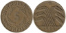  Веймарская республика. 5 рентенпфеннигов 1924 год. (G) 