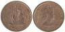  Восточные Карибы. 5 центов 1962 год. Галеон "Золотая лань" сэра Френсиса Дрейка. 