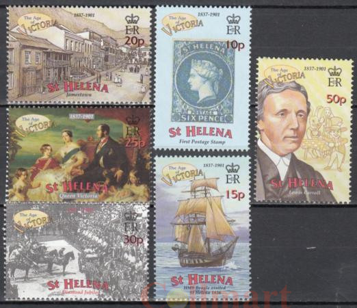  Набор марок. Остров Святой Елены 1987 год. Эпоха Виктории - 150 лет началу правления королевы Виктории. (6 марок) 