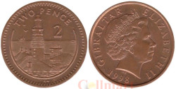 Гибралтар. 2 пенса 1998 год. Маяк. (AA)