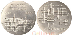 Финляндия. 10 марок 1967 год. 50 лет независимости.