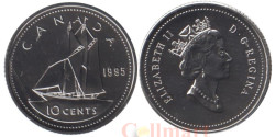 Канада. 10 центов 1995 год. Парусник. (UNC)