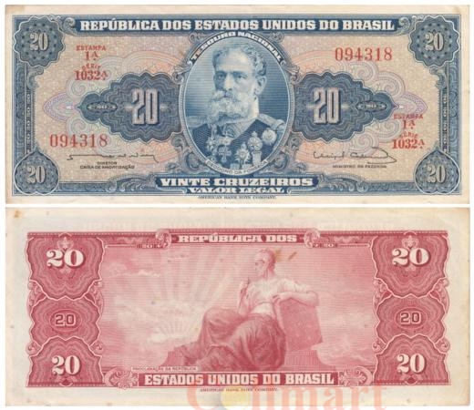  Бона. Бразилия 20 крузейро 1963 год. Деодору да Фонсека. (VF) 